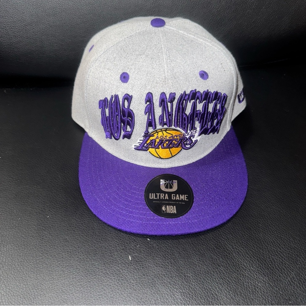 Ultra Game Los Angeles Lakers Gray and Purple Hat‎